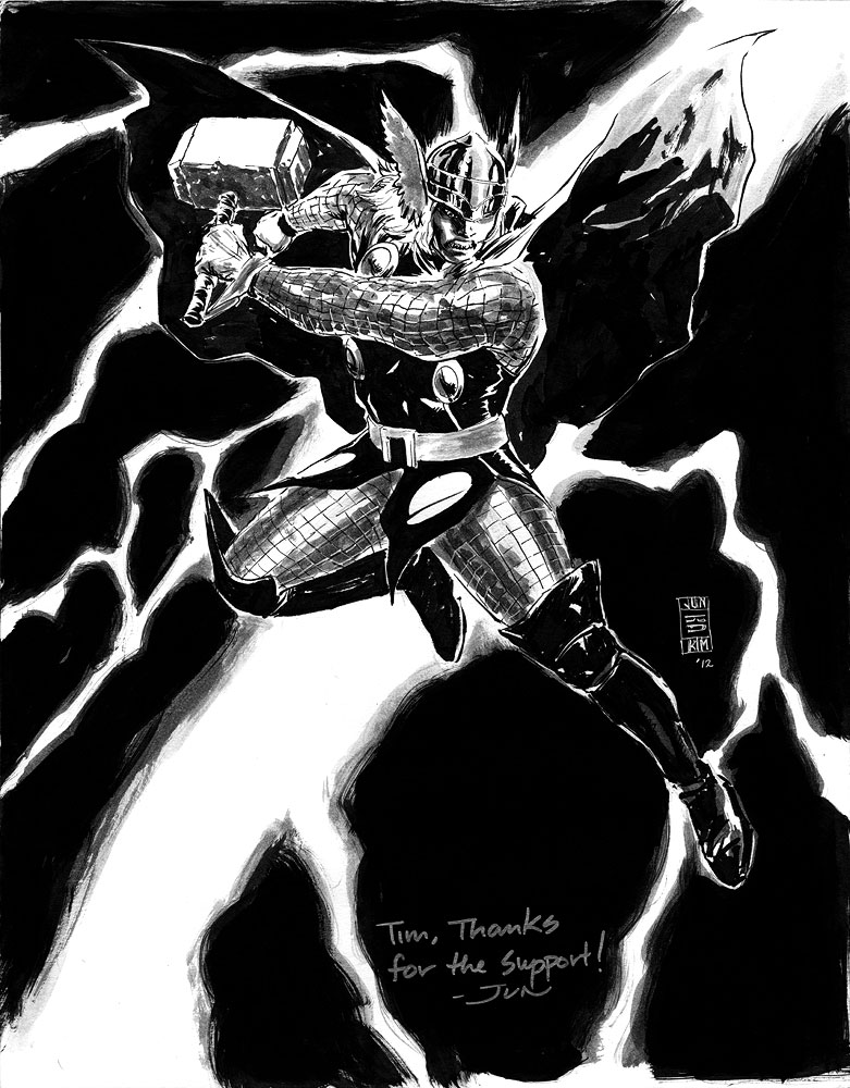 Thor Painting by Jun Bob Kim